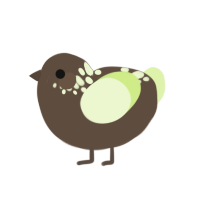 A bark and apple chicken with a neck-speckle pattern