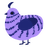 Computer Blue, a lilac and navy chicken with a bar pattern