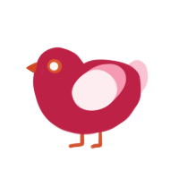 cherry, a crimson and rose chicken