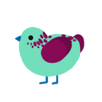 (unnamed), a mint and wine chicken with a neck-speckle pattern