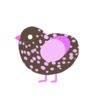 (unnamed), a bark and lavender chicken with a speckle pattern