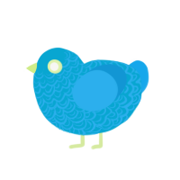 blunt the smoken, a cerulean and sky chicken with a double-lace pattern