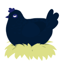 A tumblr chicken with a half-lace pattern