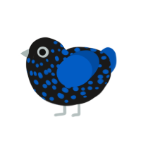 (unnamed), a sable and ultramarine chicken with a speckle pattern