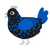 (unnamed), a sable and ultramarine chicken with a speckle pattern