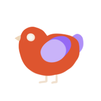 (unnamed), a vermilion and lilac chicken