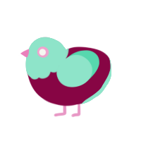 (unnamed), a maroon and mint chicken with a head pattern