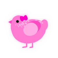 A pink chicken with a neck-speckle pattern