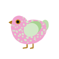 (unnamed), a pink and gluppy chicken with a speckle pattern