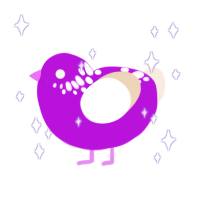 amethyst, a amethyst and cream chicken with a neck-speckle pattern