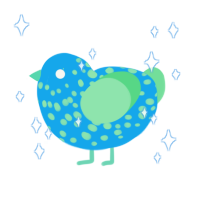 Glow in the dark, a sky and spring chicken with a speckle pattern