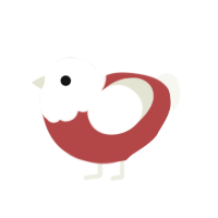 (unnamed), a red and white chicken with a head pattern