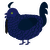 A navy and tumblr chicken with a lace pattern