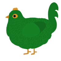 A leaf chicken with a double-lace pattern