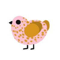 (unnamed), a rose and ochre chicken with a speckle pattern