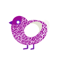 (unnamed), a plum and white chicken with a double-lace pattern