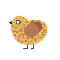 A honey and brown chicken with a speckle pattern