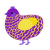 Grimace my NB icon, a violet and yellow chicken with a lace pattern