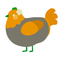 Rotten Pumpkin, a ash and gold chicken with a head pattern