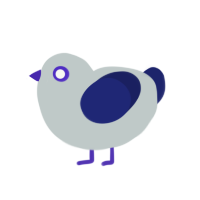 (unnamed), a silver and navy chicken