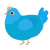 why are you olue, a cerulean and sky chicken with a head pattern