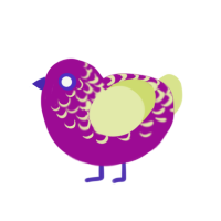 (unnamed), a plum and lemon chicken with a half-lace pattern