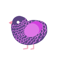 (unnamed), a overcast and orchid chicken with a lace pattern