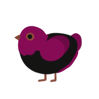 res cherry cabernet, a black and wine chicken with a head pattern