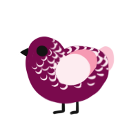 (unnamed), a wine and rose chicken with a half-lace pattern