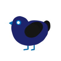 Vontanious, a navy and black chicken