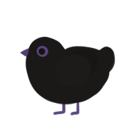 Void, a sable chicken