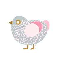 (unnamed), a silver and rose chicken with a lace pattern