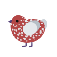 (unnamed), a red and mist chicken with a speckle pattern