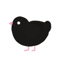 A sable chicken with a neck-speckle pattern