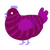 PURPLEGUY, a wine and plum chicken with a bar pattern