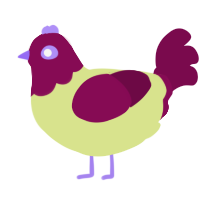 A lemon and wine chicken with a head pattern