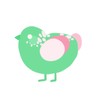 A spring and rose chicken with a neck-speckle pattern