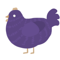 A overcast chicken with a bar pattern