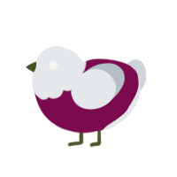 Tip Top, a wine and mist chicken with a head pattern