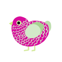 (unnamed), a fuchsia and gluppy chicken with a lace pattern