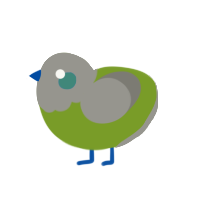 A chartreuse and ash chicken with a head pattern