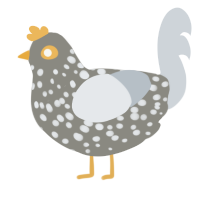 (unnamed), a ash and mist chicken with a speckle pattern