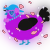 A amethyst and black chicken