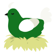 A leaf and white chicken