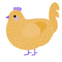 A honey chicken with a lace pattern