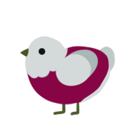 A maroon and silver chicken with a head pattern
