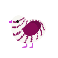 (unnamed), a white and wine chicken with a bar pattern