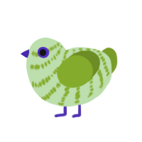 (unnamed), a gluppy and chartreuse chicken with a bar pattern