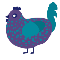 A overcast and sea chicken with a speckle pattern