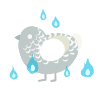 Haunted, a silver and white chicken with a half-lace pattern